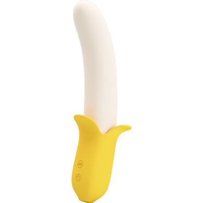 Pretty Love - Banana Geek Super Power 7 Vibration Settings and 3 Push Settings, Silicone, USB Rechargeable, Color: Yellow