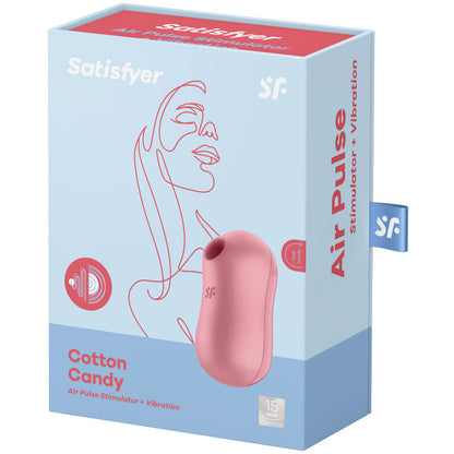 Satisfyer Cotton Candy - Air Pulse Clitoris Stimulator and Vibrator, Pink, Water Resistant, 15 Year Warranty