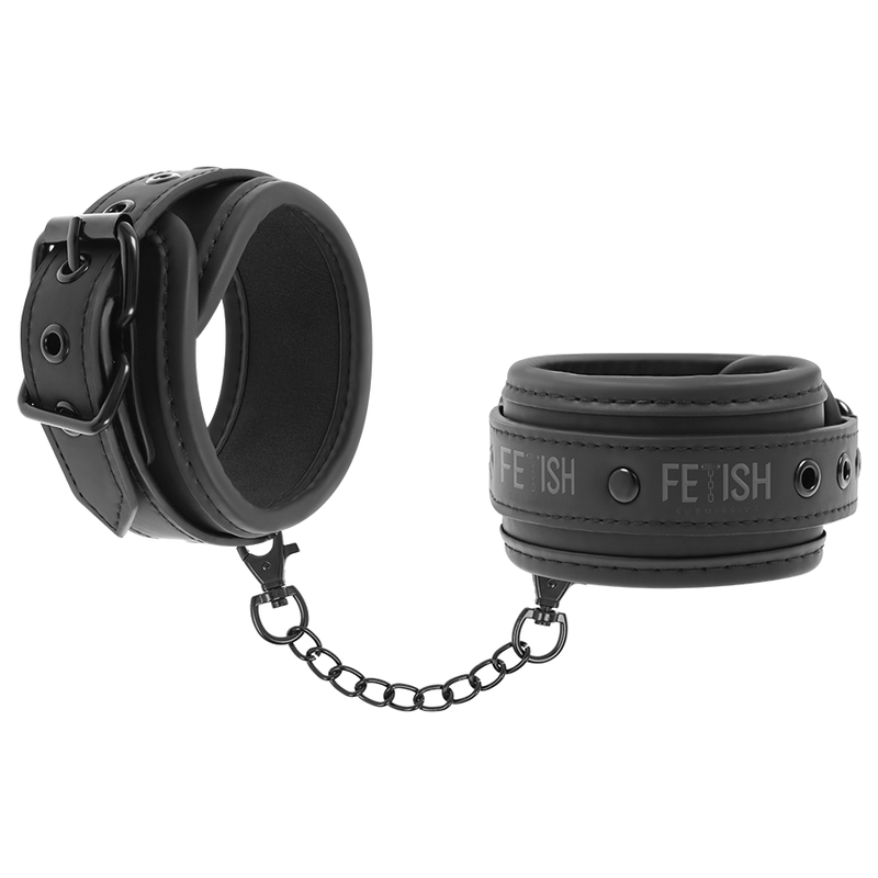 Fetish Submissive Bondage - Vegan Handcuffs With Metal Closure, Noprene Lined