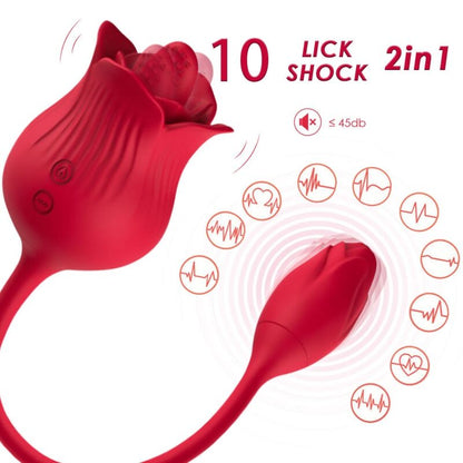 Armony Stimulators- Roz Clitoris Stimulator Vibrator Cu Coada 10 Moduri Roșu