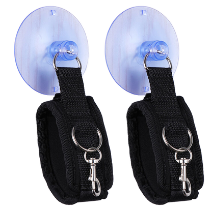 Ohmama Fetish Suction Cup Wrist Cuffs - Suction Cup Fetish Accessories for Pleasure and Safety