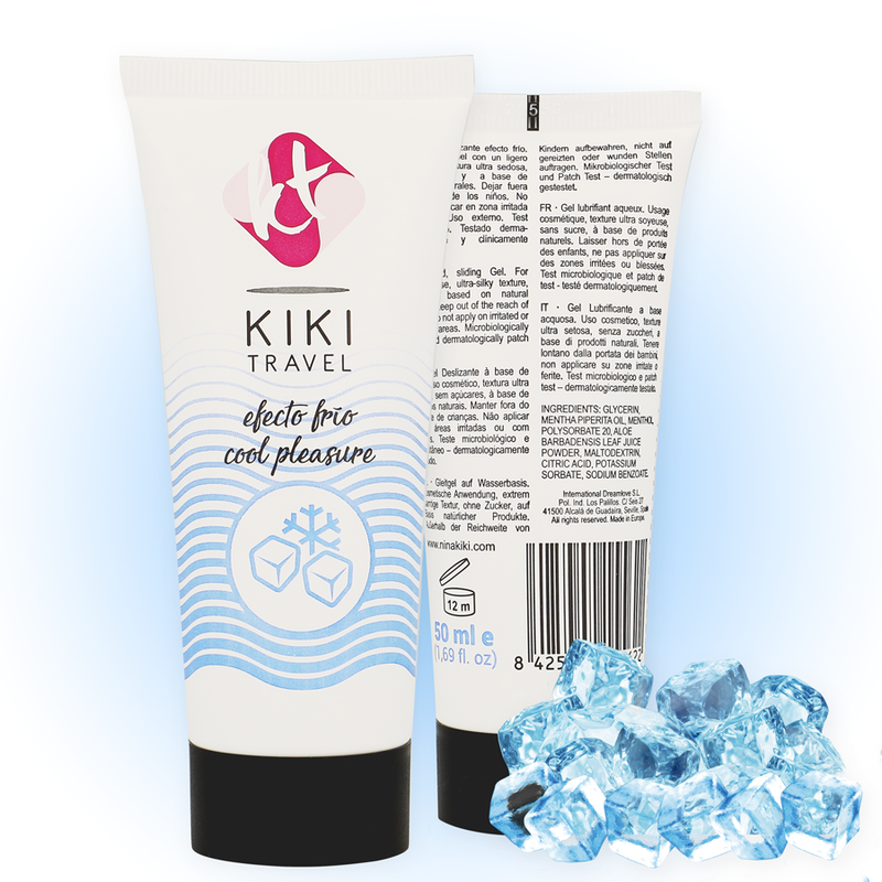 Kikõ Travel - Lubricant With Cooling Effect 50 Ml, Vegan, Paraben Free, Aloe Vera, Intense Aroma