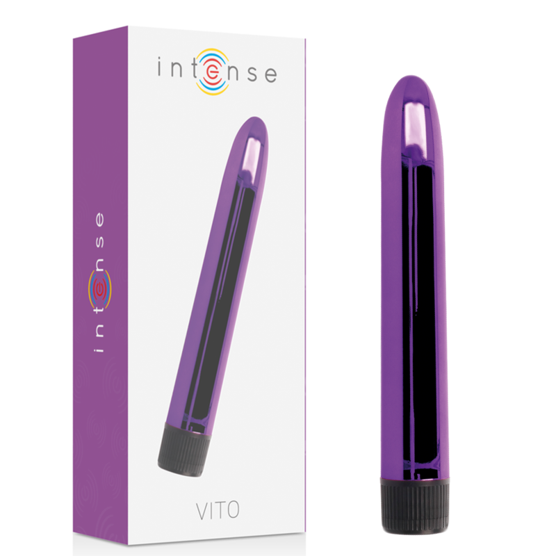 Intense Fun - Violet Vito Vibrator with Strong Vibrations, 17 cm x 2.5 cm