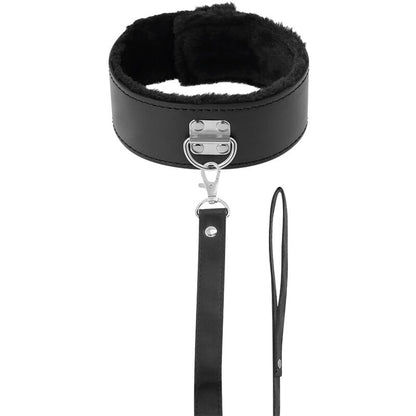 Darkness Bondage - Neoprene &amp; Puleather Titanium Chain Padded Collar, BDSM