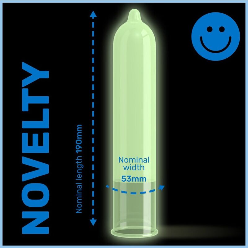 Pasante - Glow In The Dark Condoms, 3 Units