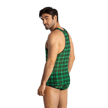 Anais Men Accesories - Magic Top XL, Green Black Plaid Pattern Sexy Men's Underpants, High Quality Male Underwear, Size Guide Available