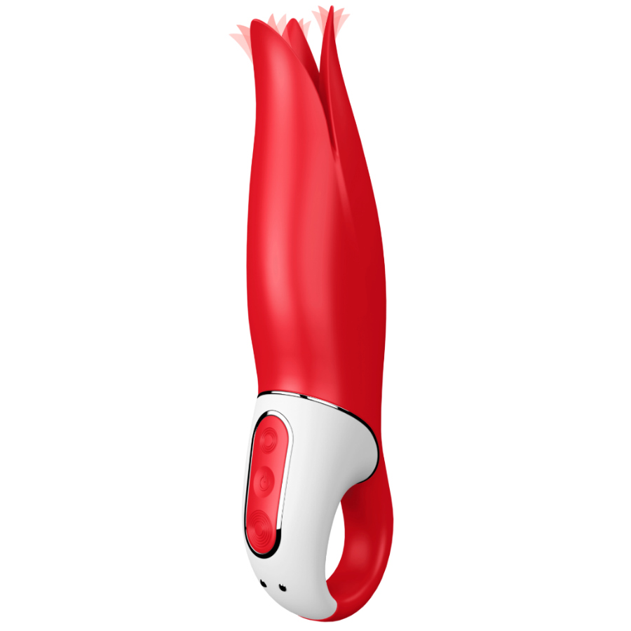 Satisfyer Vibrator Vibe Power Flower - Vibrator with Fine Silicone Tips and 12 Vibration Programs (Size: 18.8 cm)