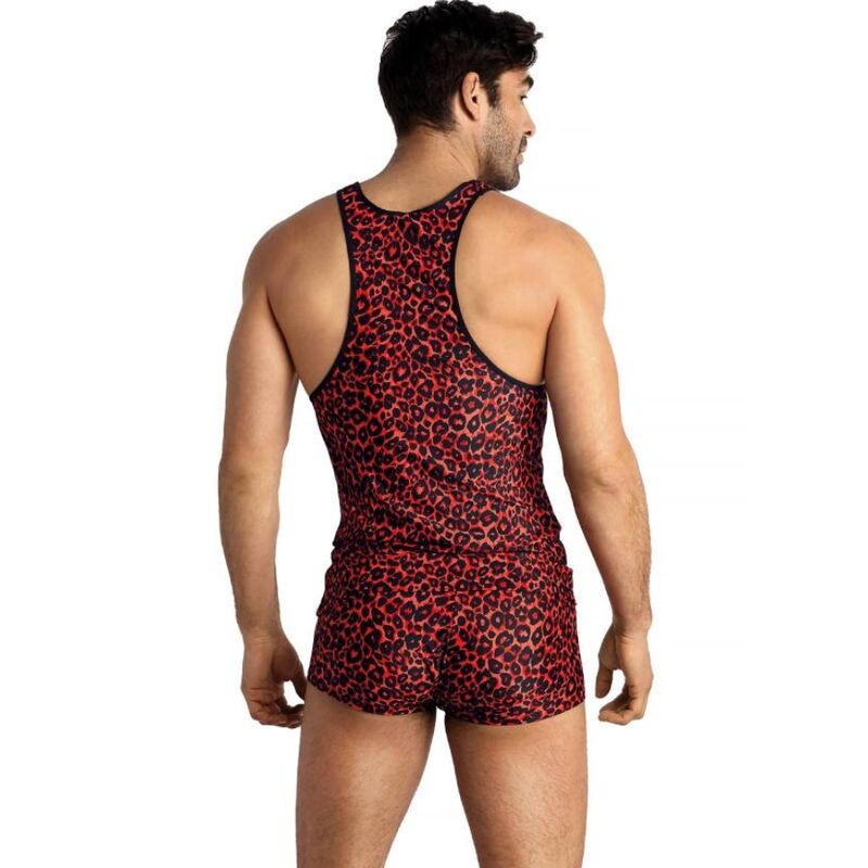 Anais Men - Red Microfiber Tribal Top - XL