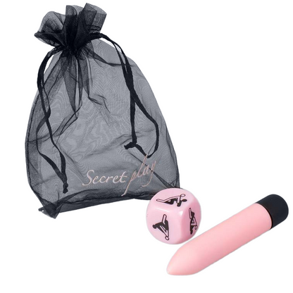 Secretplay Toys - Secretplay Sensual Feelings Kit with Pink Vibrator Bullet and 25mm Position Dice