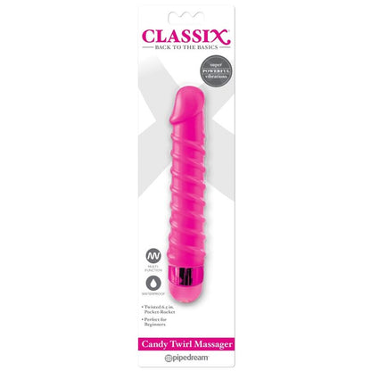 Classix-  Bomboane Twirl Vibrator De Masaj 16,5 Cm Roz