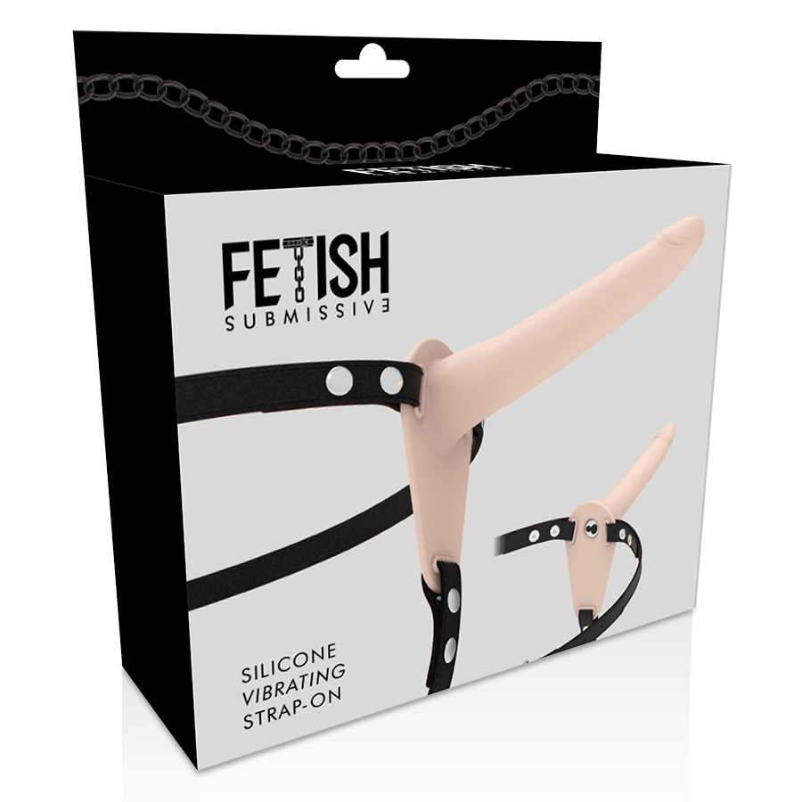 Fetish Submissive Harnașament- Vibrator Din Silicon Flesh 15 Cm