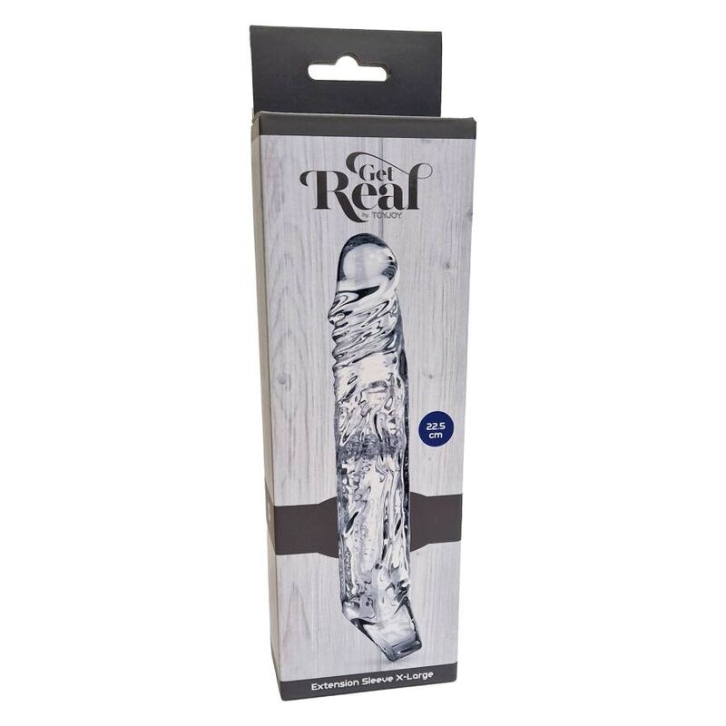 Get Real - Expandable XLarge Transparent TPE Sleeve for Increased Pleasure