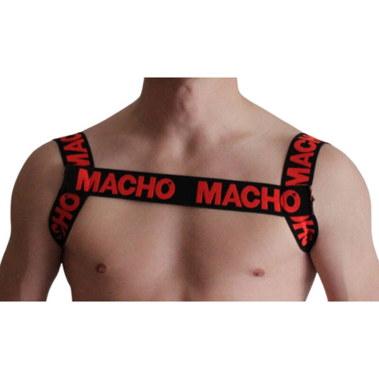 Macho Underwear - Red Harness Double Elastic Front and Back, Unique Design, One Size and Adjustability, Versatility and Exceptional Comfort