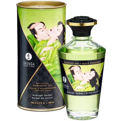 Shunga Oils - Massage Oil With Thermal Effect Midnight Sorbet Flavor 100 ml