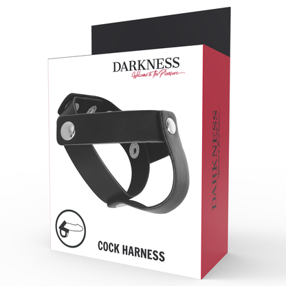 Darkness Sensations - Adjustable Leather Penis and Testicle Ring