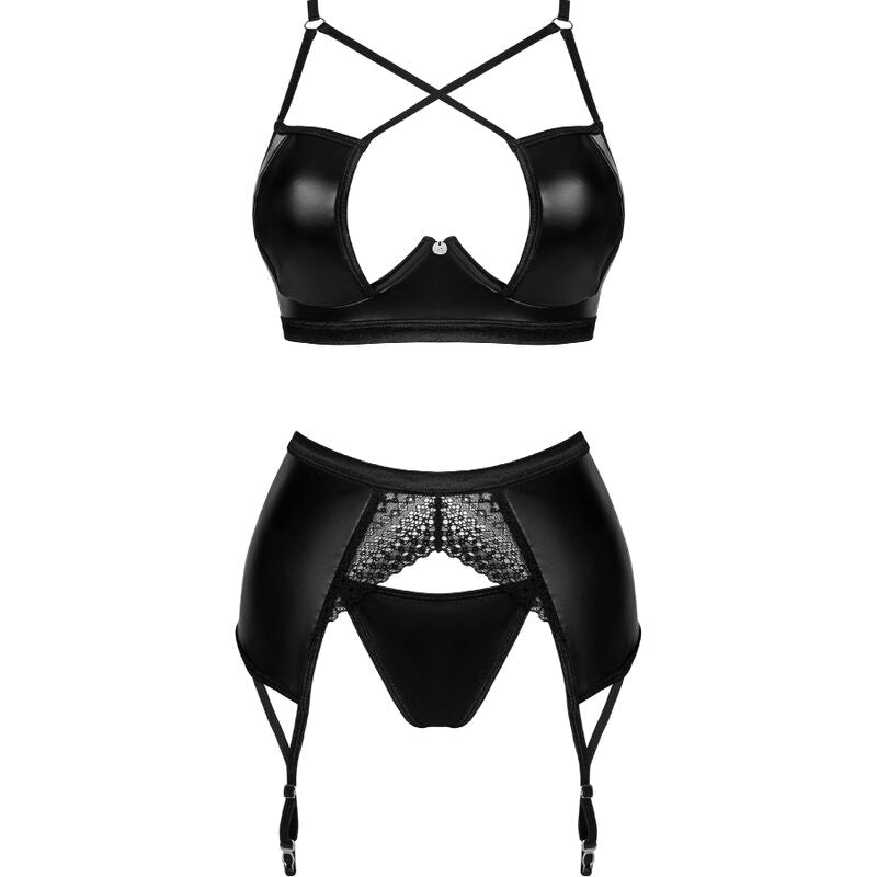 Obsessive Sets - Norides Three Piece Set Black Xs/S