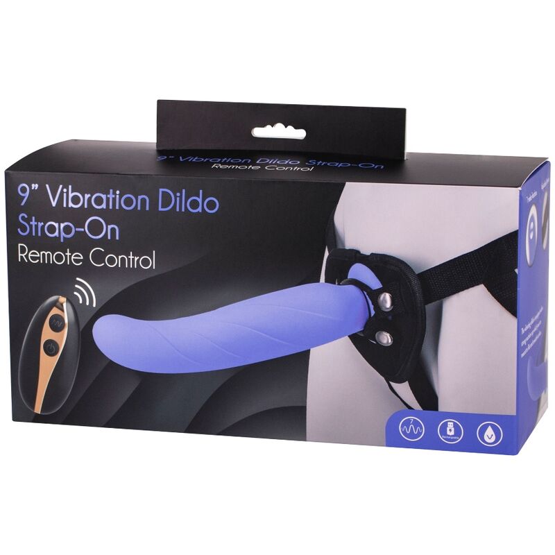 Seven Creations - Strap On Harness With Dildo And Vibrator 24cm, Waterproof, 7 Vibration Functions