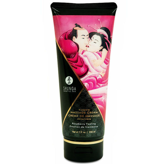 Shunga Massage Cream- Cremă De Masaj Cu Zmeură 200 Ml