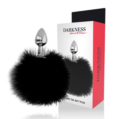 Darkness Anal - Extra Anal Plug With Black Tail 7 cm, Visually and Sexually Stimulant, Furry Tail for Visual Attraction