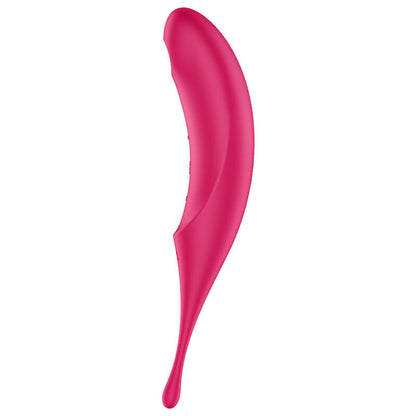 Satisfyer Air Pulse - Twirling Pro Air Pulse Stimulator, Hybrid Vibrator with Pressure Waves and Vibrations, Red