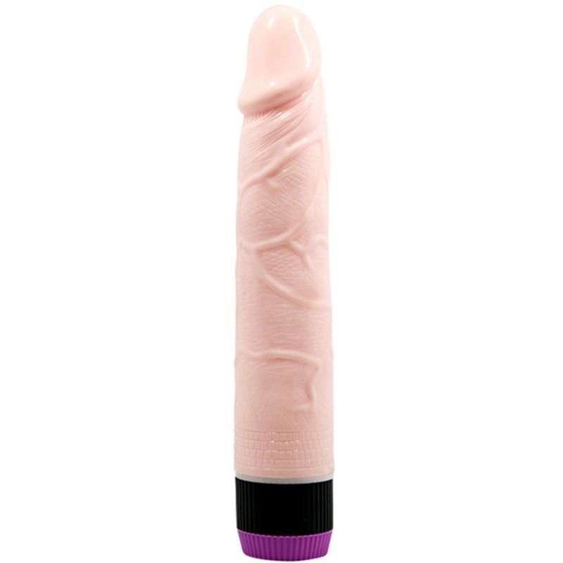 Baile Vibrators - Adour Club Realistic Vibrator 21.5 cm, Flesh Color, Ribbed Texture, Powerful Vibrations, Easy to Use and Clean, With Multiple Speeds