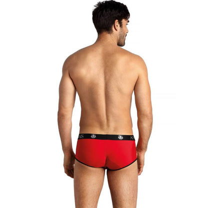 Anais Men - Red Soul Brief S, Soft Microfiber with Black Trim