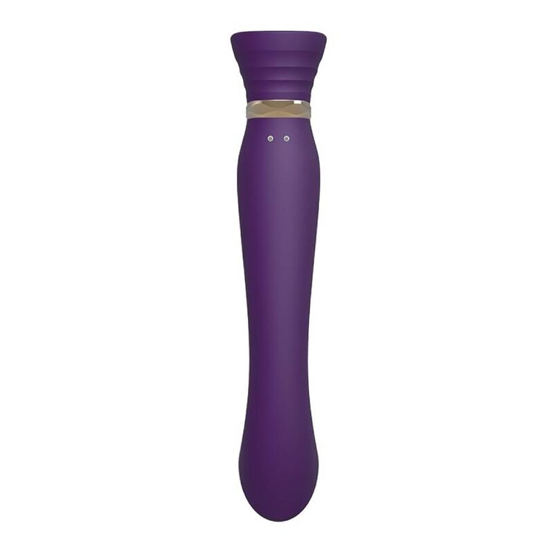 Zalo - Regina G-Spot Pulse Wave Luxury Vibrator with Gold and Swarovski Details, Purple