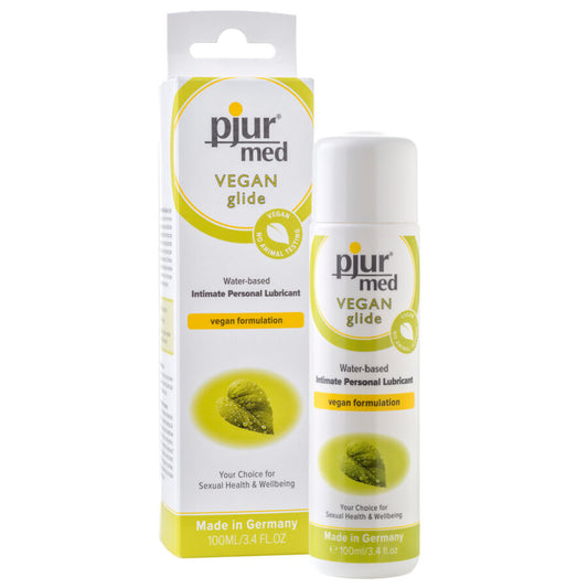 Pjur - Water-Based Lubricant Vegan Glide 100ml, Fragrance- and Preservative-Free Formula, Vegan and Sensitive Mucous Friendly