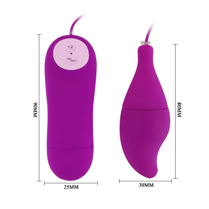 Baile Stimulating - Vibrator with 12 Vibration Functions Pleasure Shell12 Purple, Water Resistant