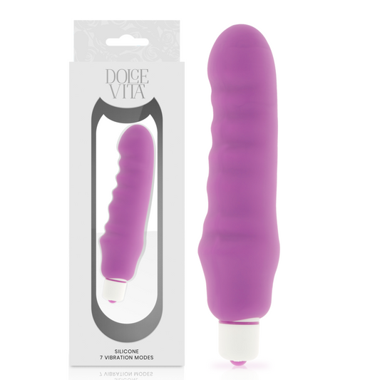 Dolce Vita - Genius Purple Silicone Vibrator, Hygienic Material, Soft Texture, Water Resistant