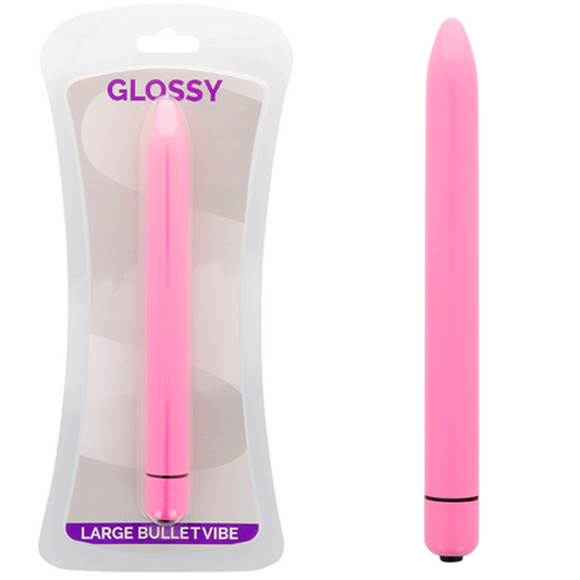 Glossy - Slim Deep Rose Vibrator, RPM: 17,500, 1 Speed, Water Resistant, Dimensions: 165 x 18 mm