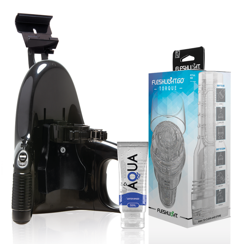 Fleshlight Origin- Go Masturbador Torque Ice + Lansare Universală + Aqua Lubrifiant De Calitate 50 Ml