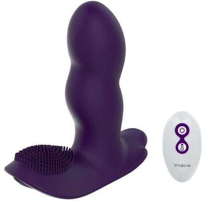 Nalone Loli Remote Control Massager - Intimate Vibrator with 7 Vibration Modes and 5 Impulse Modes, Purple