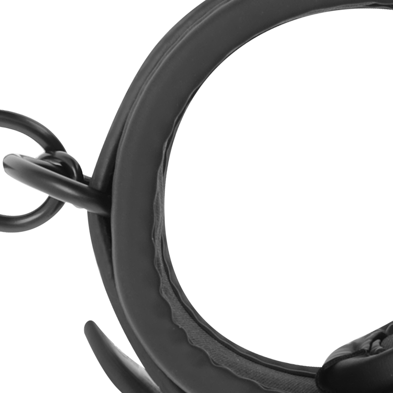 Fetish Submissive Bondage - Vegan Handcuffs With Metal Closure, Noprene Lined