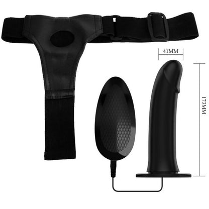 Pretty Love Male - Vibrating Hollow Dildo Strap - Vito, Length 17.3 cm, Remote Control