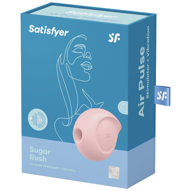 Satisfyer Sugar Rush - Air Pulse and Vibration Stimulator, Soft Silicone, Waterproof, Pink