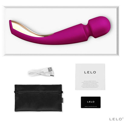 Lelo - Smart Wand Massager 2 Medium Sizes Deep Rose, Waterproof, With 10 Massage Patterns