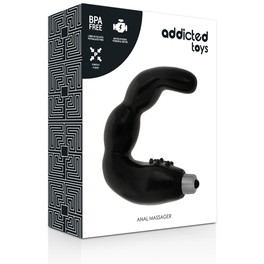 Addicted Toys - Vibrating Ball Prostate Anal Massager, TPR Material, 100% Safe, Uses 3 LR44 Batteries