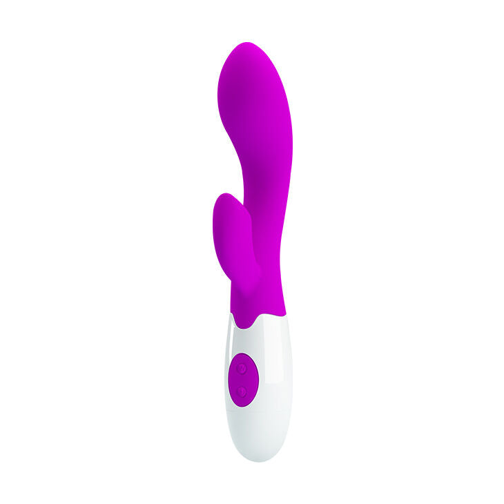 Pretty Love Flirtation - Brigthy Dual Clitoris Stimulation Vibrator, 30 Vibration Modes, 100% Silicone, FDA Approved