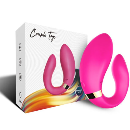 Armony For Couples- Vibrator Crescent Pentru Cupluri Cu Telecomandă Fuchsia