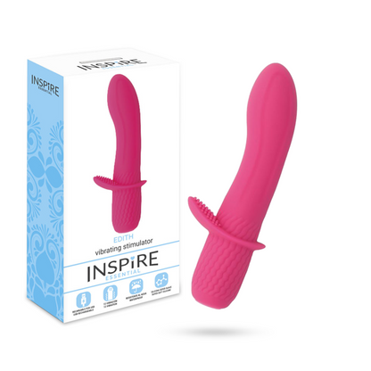 Essential Inspiration - Edith Pink, Flexible Rechargeable Vibrator, 12 Vibration Functions, Water Resistant, Hypoallergenic Silicone