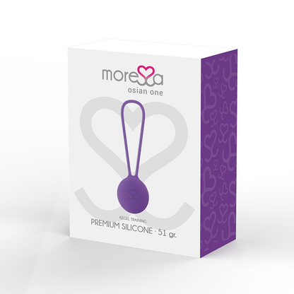 Moressa Osian One - Purple Premium Silicone Kegel Balls, Weight 51g, Recommended by Midwives and Gynecologists, 2 Year Warranty