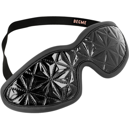 Begme Black Edition - Premium Black Orb Mask with Elastic Neoprene Strap - BDSM Game