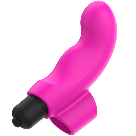 Ohmama - Neon Pink Finger Vibrator - Christmas Edition, Dimensions 90 x 43 mm, ABS and Silicone Material, Water Resistant, LR44 Batteries Included, Powerful Speed