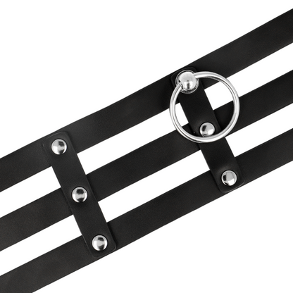 Coquette Accessories - Vegan Leather Choker Adjustable Size 380mm x 65mm Fetish Style