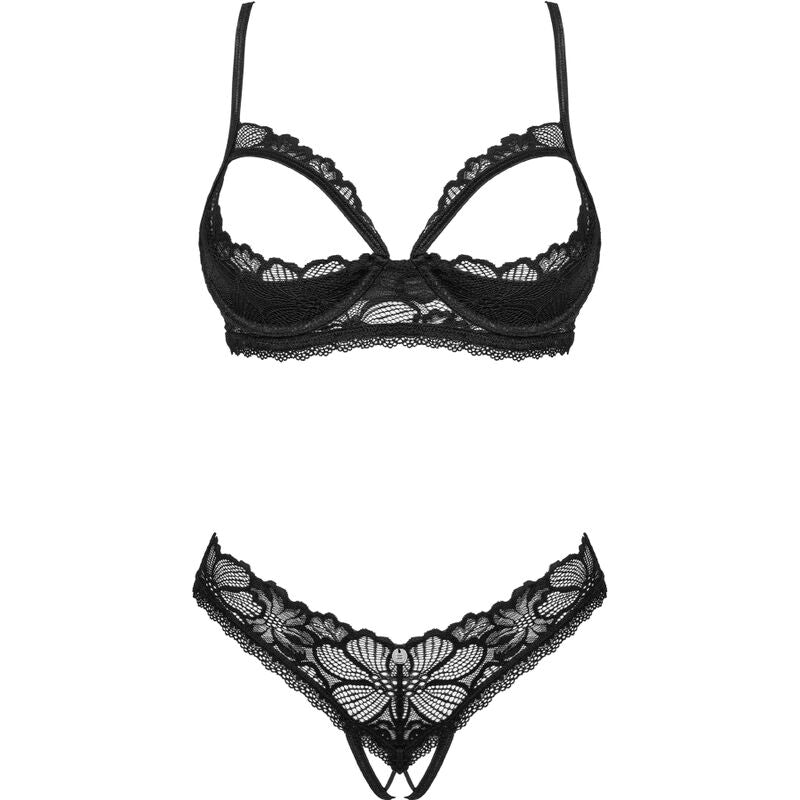 Obsessive Sets - Serafia Open Cup Bra and Thong Set XS/S