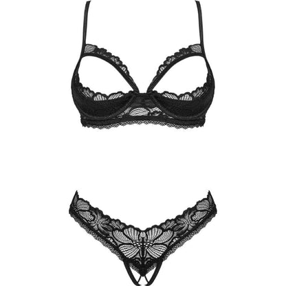 Obsessive Sets - Serafia Open Cup Bra and Thong Set XS/S