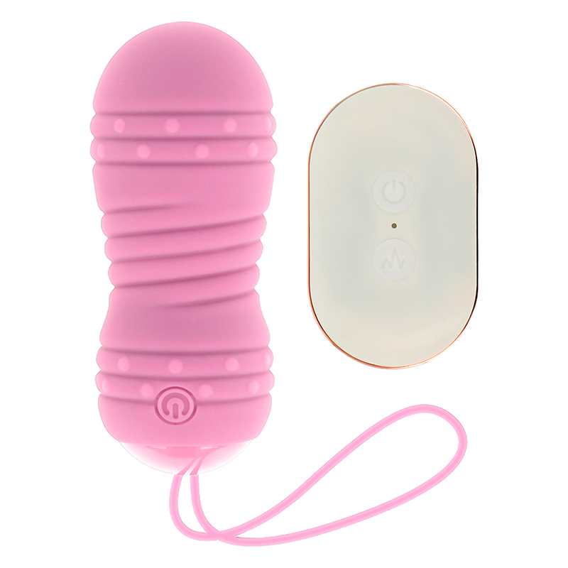 Ohmama Stimulating - Egg Vibrator with Remote Control, 7 Rotation Modes, Soft Silicone, Pink, 8cm x 2.8cm