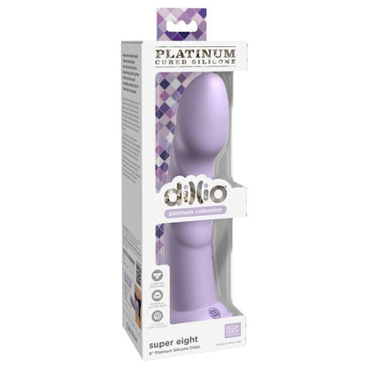 Dillio - Super Eight Platinum Collection Dildo 20.32 cm Violet - With Solid Suction Cup and Platinum Silicone