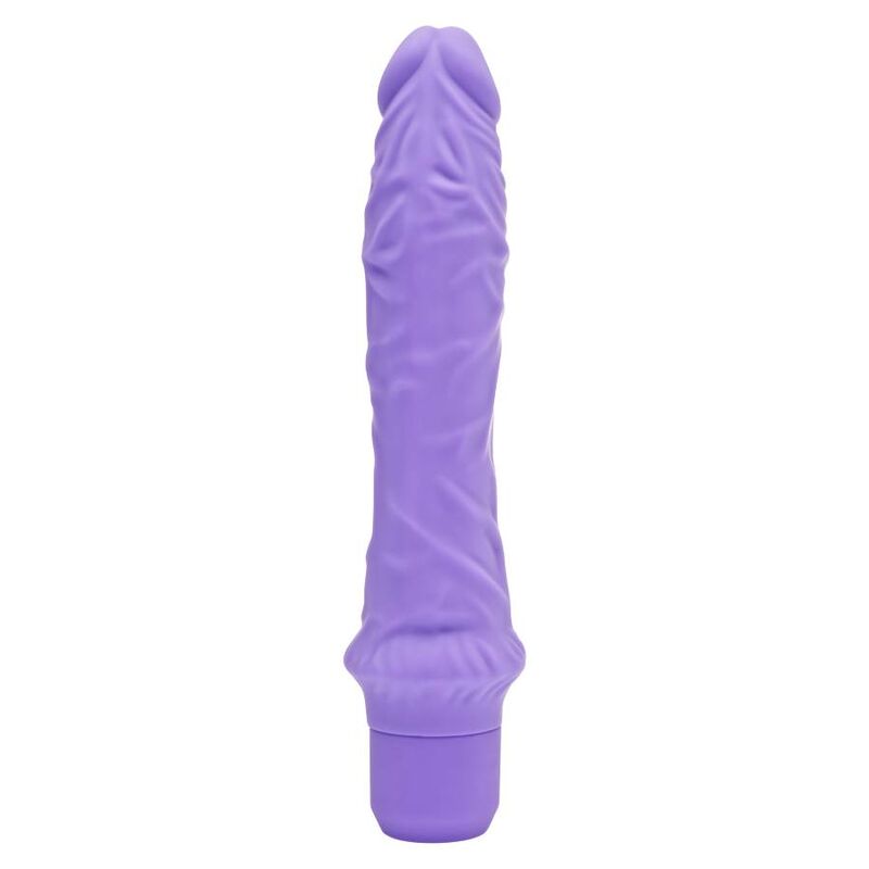 Get Real - Classic Large Purple Vibrator, 100% Silicone, 7 Vibration Functions, Generous Size, Water Resistant, Runs on 2 AA Batteries